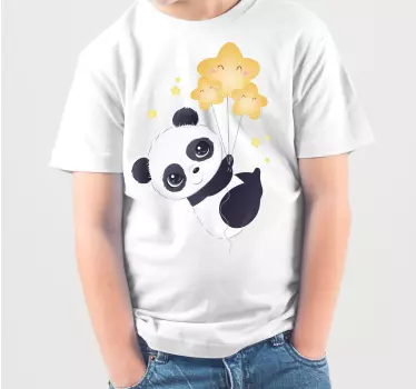Maglietta bebè panda con stelle - TenStickers