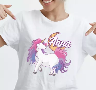 Maglietta bebè personalizzazione nome unicorno - TenStickers