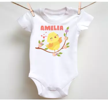 Maglietta bebè pulcino felice personalizzato - TenStickers