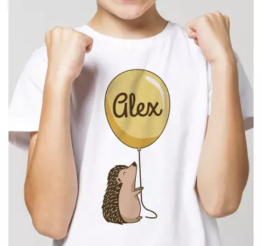 Maglietta bebè riccio con palloncino - TenStickers