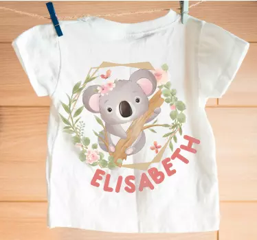 Maglietta bebè Simpatici animali koala con nome - TenStickers