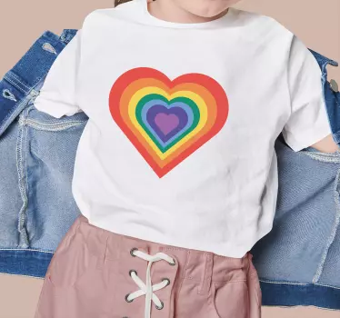 Maglietta bebè strati di cuori colorati - TenStickers