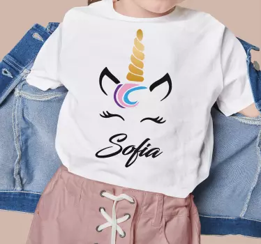 Maglietta bebè unicorno carino personalizzata - TenStickers