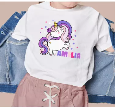 Maglietta bebè unicorno personalizzata amilia - TenStickers