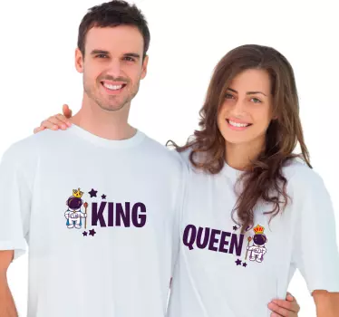 Maglietta fidanzati abbigliamento a tema reale - TenStickers