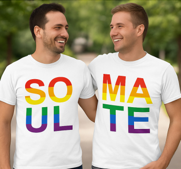 Maglietta fidanzati anime gemelle lgbt - TenStickers