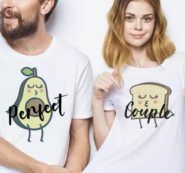 Maglietta fidanzati coppia di avocado perfetta - TenStickers