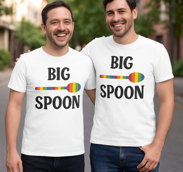 Maglietta fidanzati cucchiaio grande lgbt - TenStickers