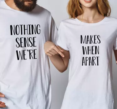 Maglietta fidanzati ha senso separati - TenStickers