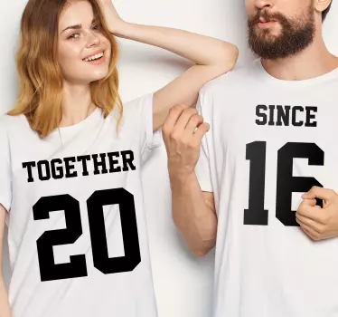 Maglietta fidanzati insieme dal 16 - TenStickers