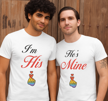 Maglietta fidanzati lgbt io sono suo - TenStickers