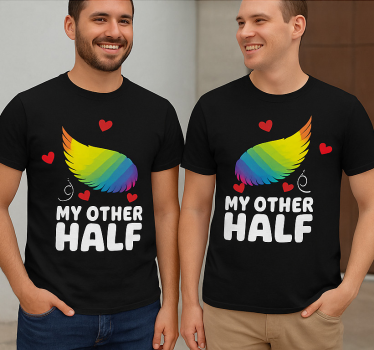 Maglietta fidanzati lgbt la mia altra metà - TenStickers