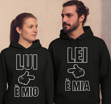 Felpa lui e lei sono miei - TenStickers