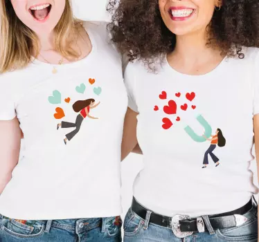 Maglietta fidanzati magia dell'amore - TenStickers