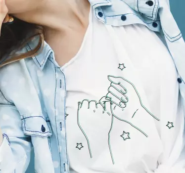 Maglietta fidanzati mani unite insieme - TenStickers
