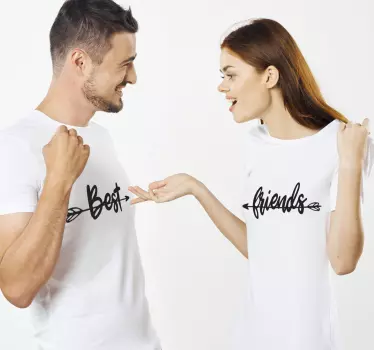 Maglietta fidanzati migliore connessione amichevole - TenStickers
