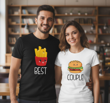 Maglietta fidanzati migliore coppia - TenStickers