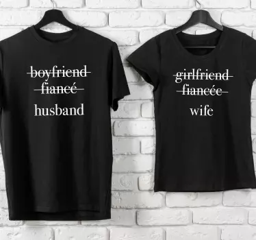 Maglietta fidanzati t-shirt sullo stato della relazione - TenStickers