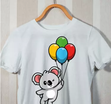 T-shirt infantile Koala grigio con palloncino - TenStickers