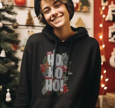 Maglietta personalizzata Natale "Ehi ehi ehi" - TenStickers