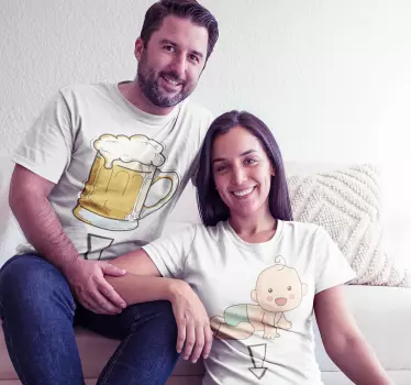 T-shirt per maglietta coppia incinta - TenStickers