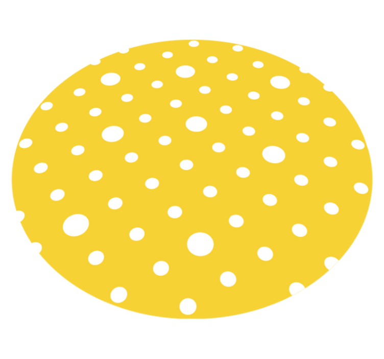 Tappeto vinile giallo a pois - TenStickers