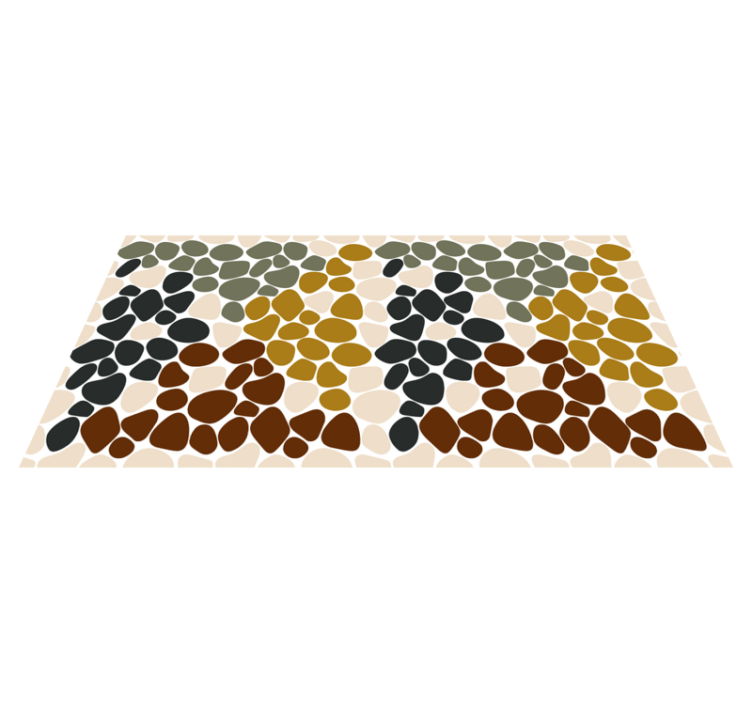 Tappeto vinile bagno tema roccia colorata - TenStickers