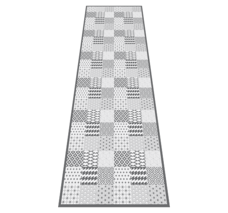 Tappeto pvc cucina effetto piastrella geometrica - TenStickers