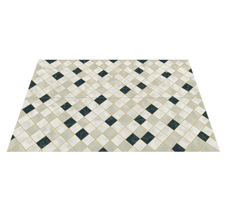 Tappeto in vinile soggiorno piastrelle di cemento toni grigi - TenStickers