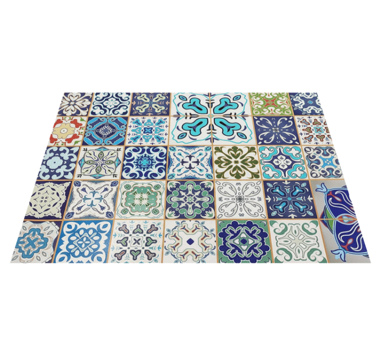 Tappeto in vinile soggiorno mosaico mediterraneo - TenStickers