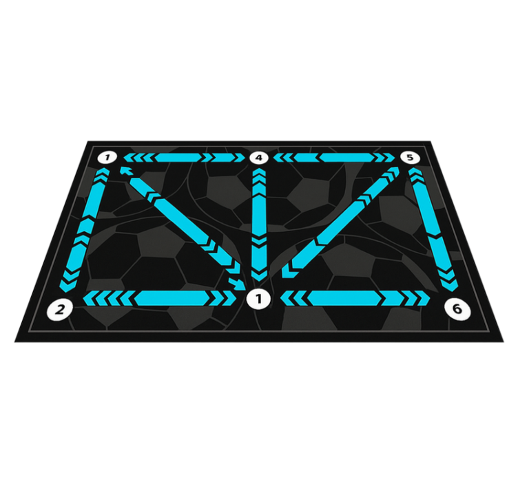 Tappeto vinile giochi allenamento calcio - TenStickers