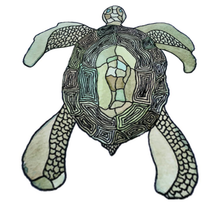 Tappeto vinile animali tartaruga classica - TenStickers