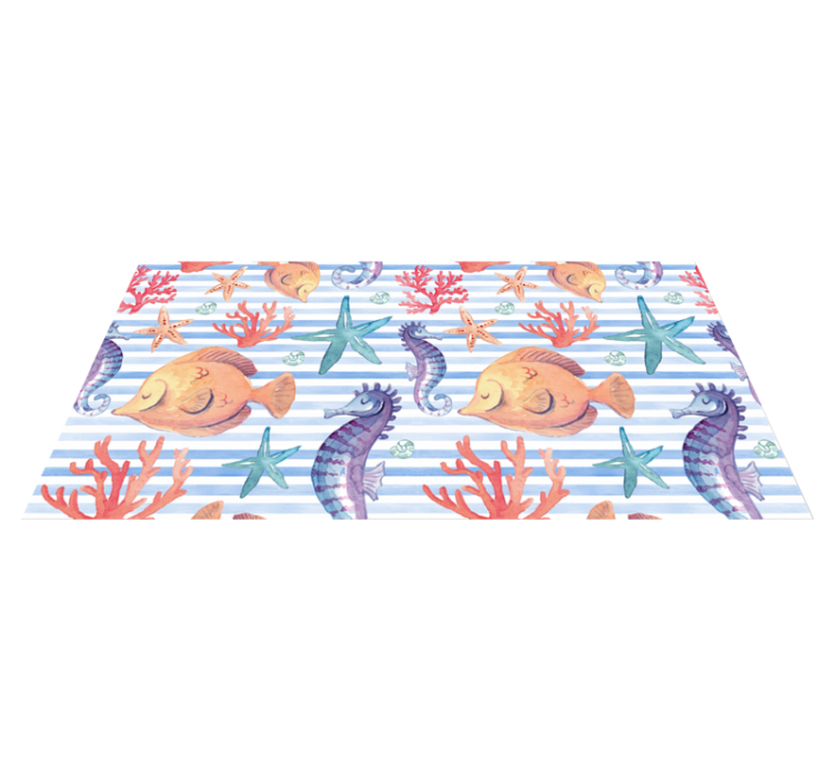 Tappeto vinile animali piastrelle marine - TenStickers