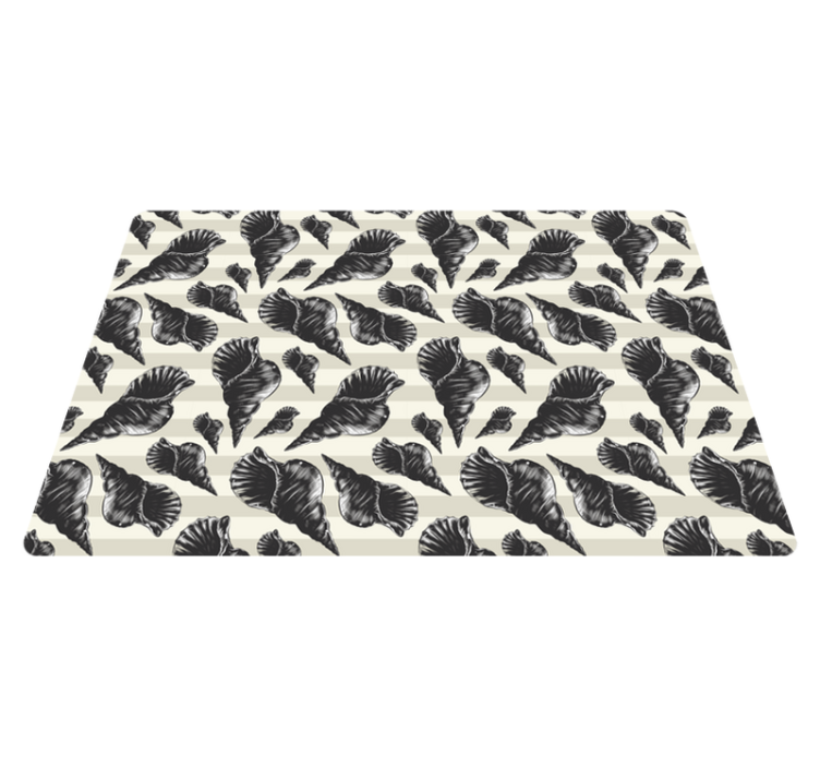 Tappeto vinile animali con conchiglie disegnate a mano - TenStickers