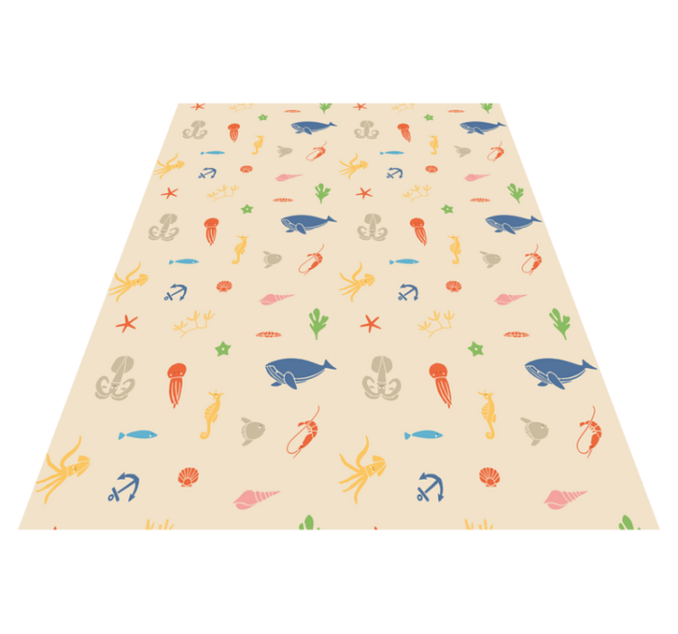 Tappeto vinile animali motivi creature marine - TenStickers