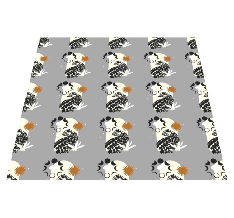 Tappeto vinile animali motivo leopardo nero sotto la luna - TenStickers