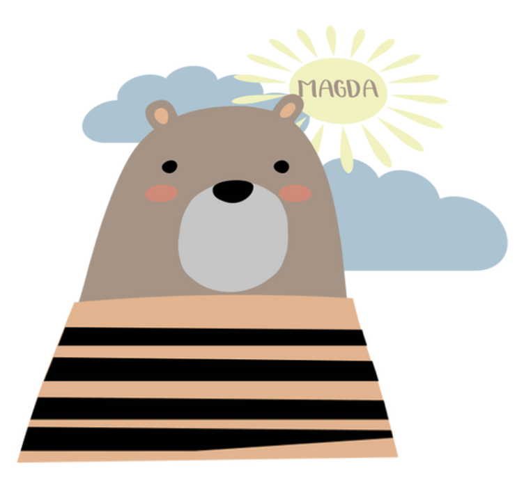 Tappeto vinile animali orso bruno personalizzabile - TenStickers