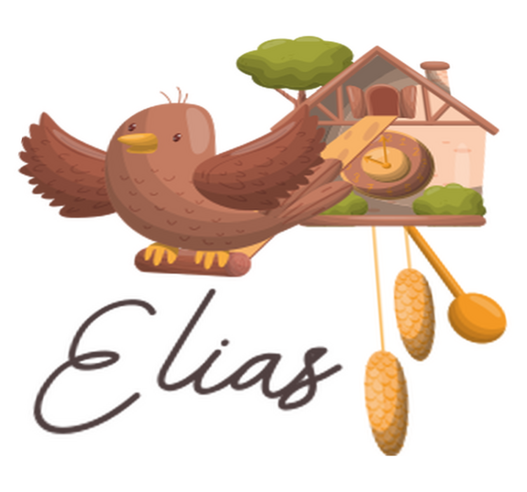 Tappeto vinile animali orologio a cucù personalizzabile - TenStickers