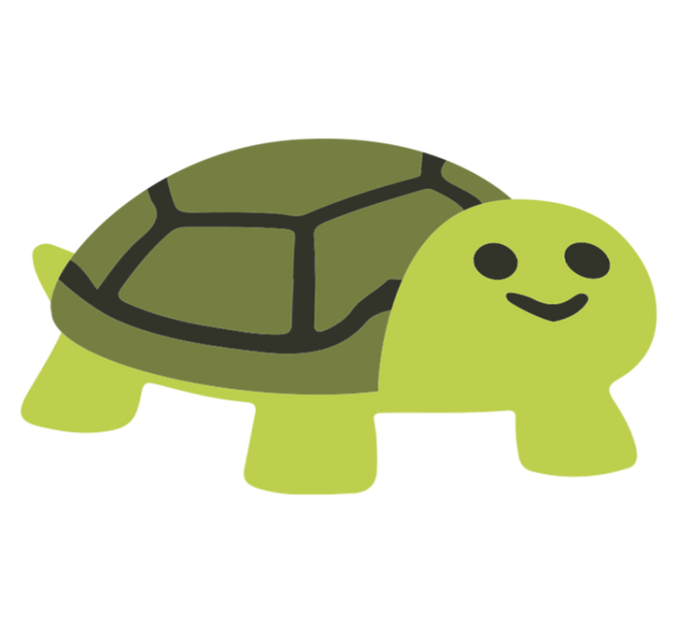 Tappeto vinile animali tartaruga sorridente - TenStickers