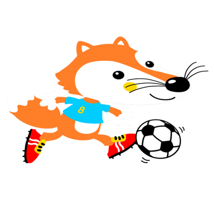 Tappeto vinile animali figura volpe giocosa - TenStickers