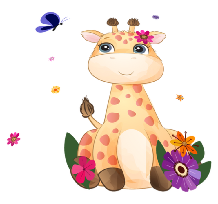Tappeto vinile animali africa selvaggia per bambine - TenStickers