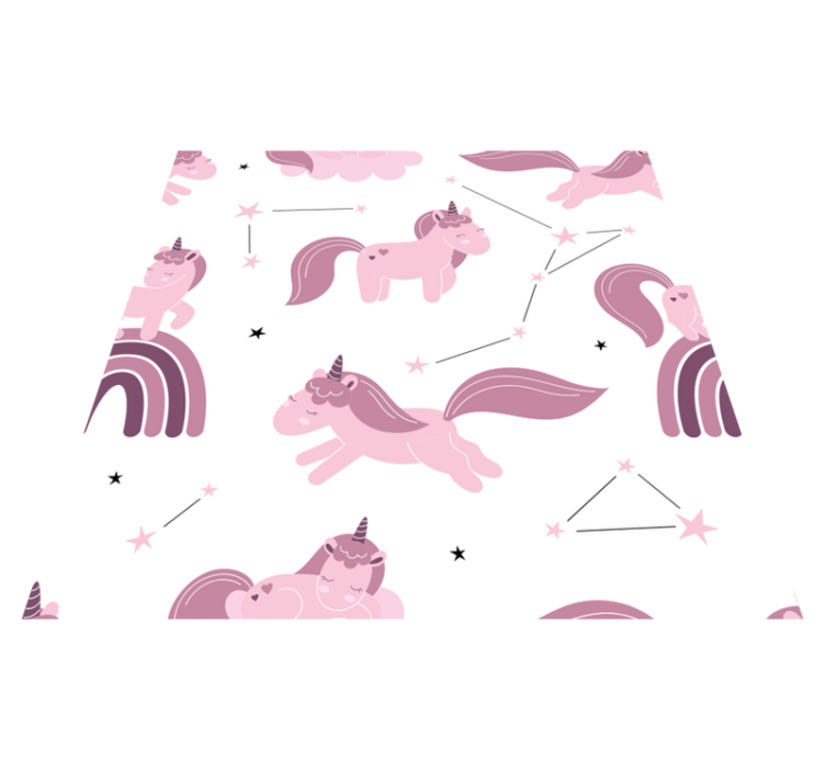 Tappeto vinile animali unicorni e costellazioni - TenStickers