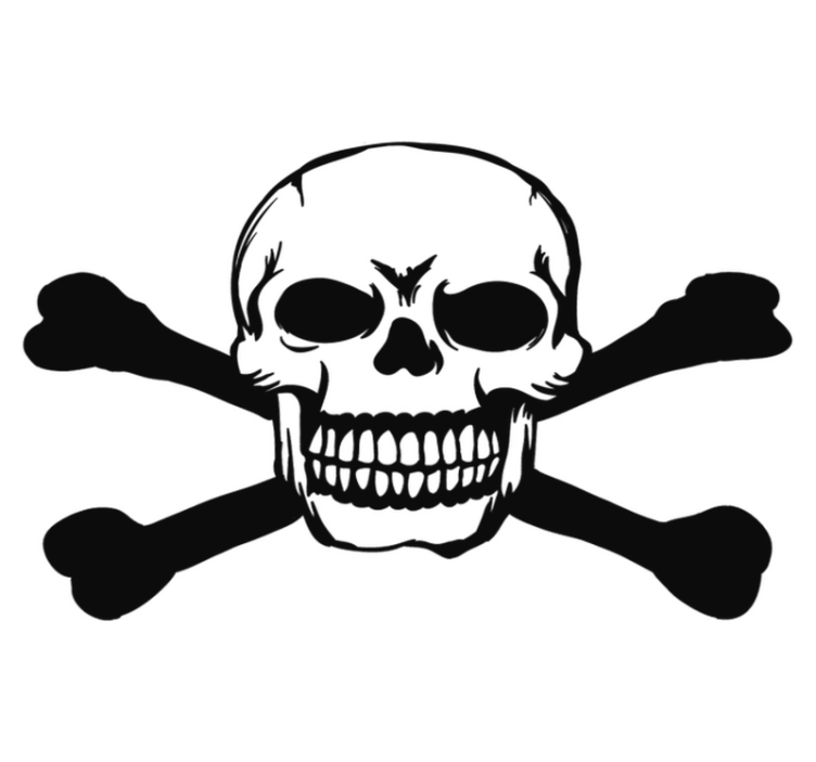 Tappeto vinile halloween teschio per auto - TenStickers