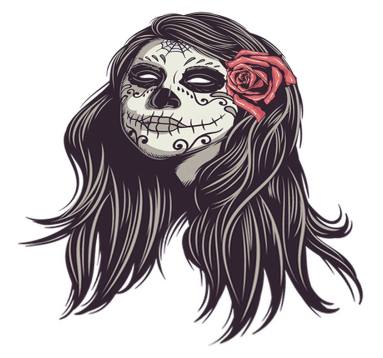 Tappeto vinile halloween ragazza giorno dei morti - TenStickers