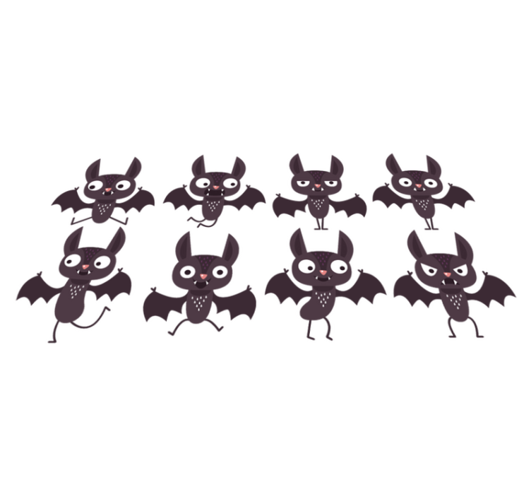 Tappeto vinile halloween pack pipistrelli felici - TenStickers