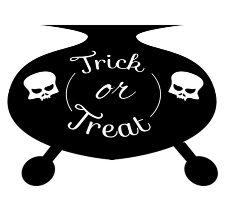 Tappeto vinile halloween calderone dolcetto o scherzetto - TenStickers