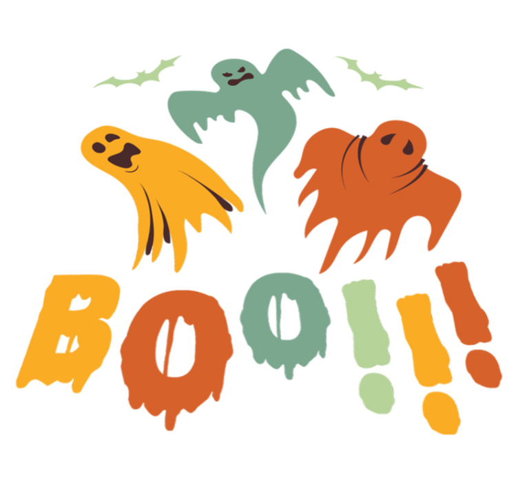 Tappeto vinile halloween fantasma boo - TenStickers
