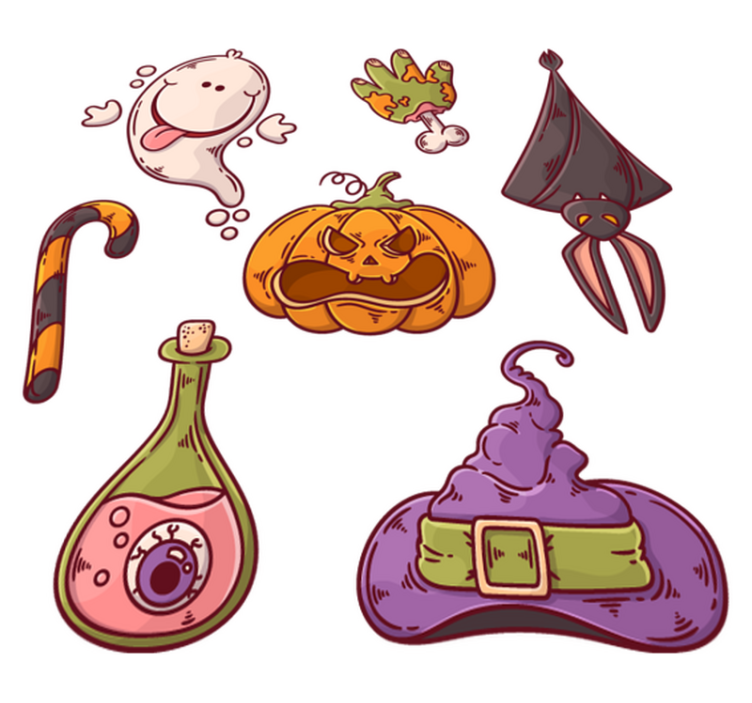 Tappeto vinile halloween figure di halloween - TenStickers