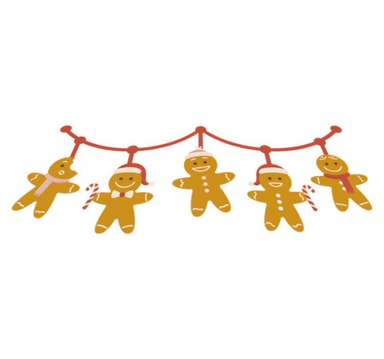 Tappeto vinile natale decorazione biscotti di natale - TenStickers