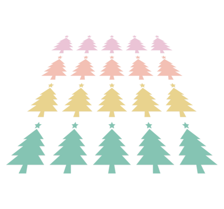 Tappeto vinile natale alberi di natale - TenStickers
